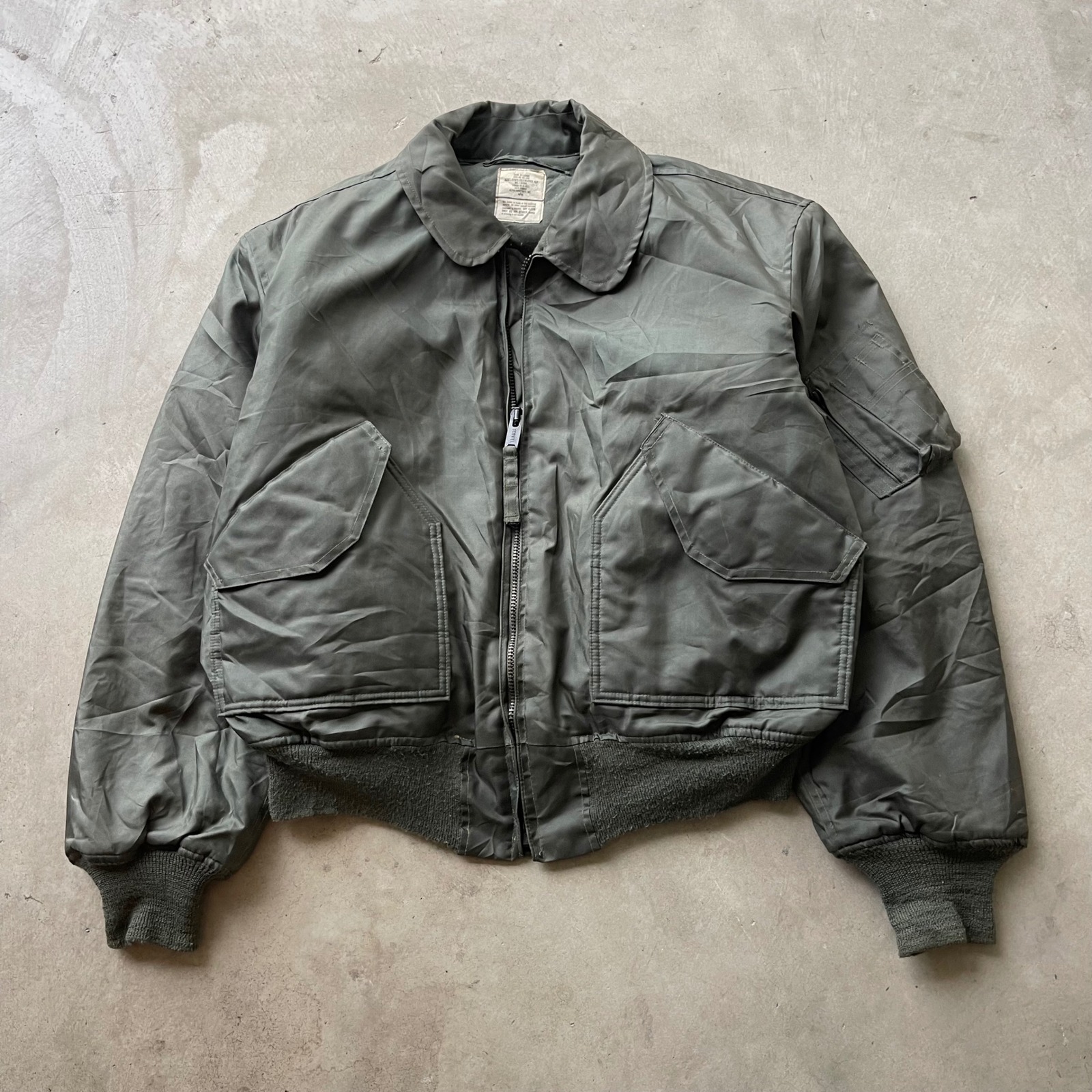 Alpha Industries Cwu 45/P Flight Jacket Mens Xl Green Aramid Military Flyer 95-D